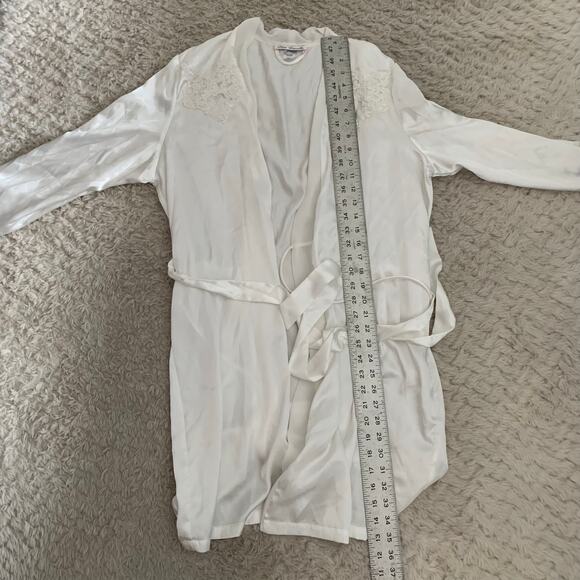 Linea Donatella White Embellished Silky Robe Women’s Large XL - Picture 6 of 9
